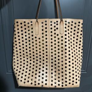 Rachel Comey Tan Leather Punched Tote